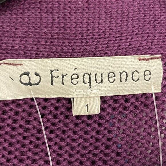 e Frequence 1 OS Purple Cardigan Sweater Art To Wear Lagenlook Boho Feathers - Picture 10 of 14